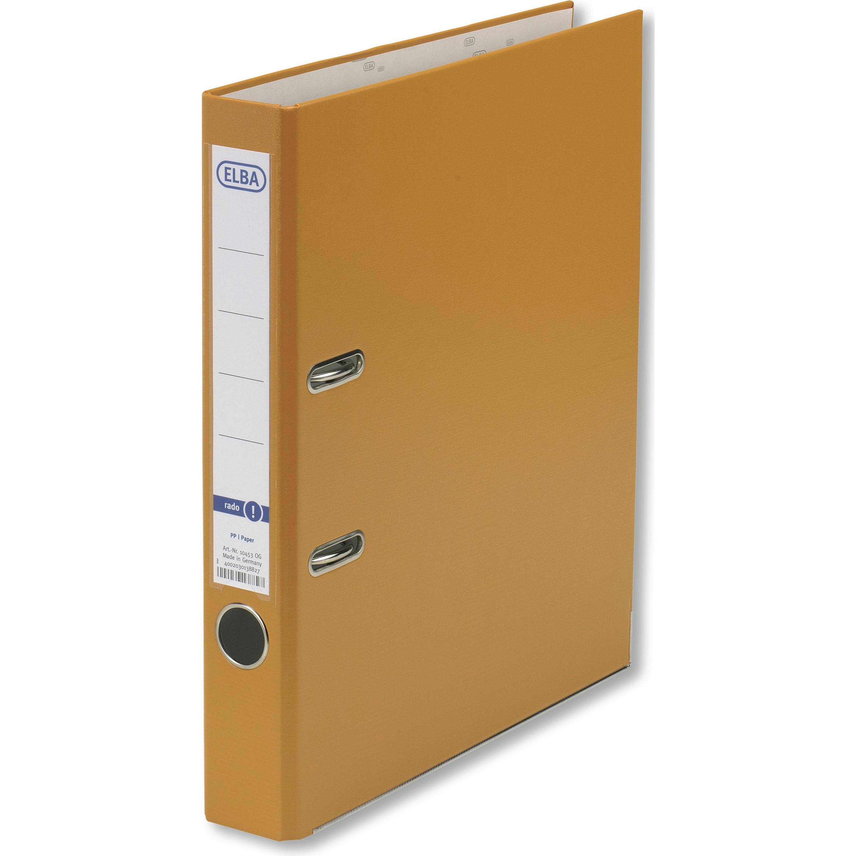 Elba, Ordner, Ordner smart PP-Papier, Rückenbreite: 50 mm, orange DIN A4, Einband aussen PP (A4, 50 mm, 1 x)