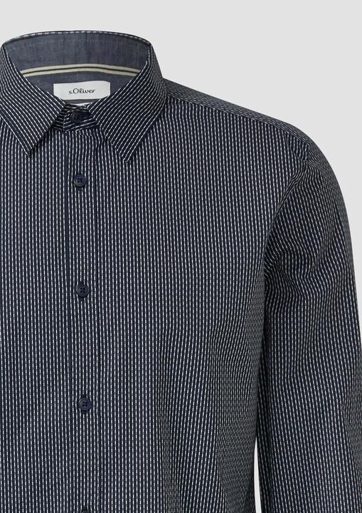 Immagine prodotto s.Oliver Hemd Slim Fit: Gemustertes Hemd mit Kentkragen (L)