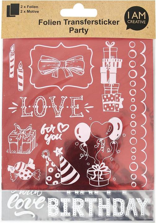 Actual product image I Am Creative Foil transfer stickers