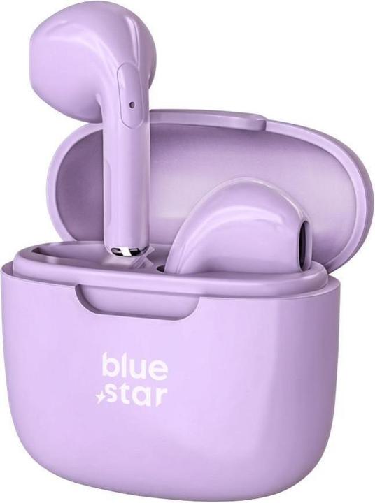 Actual product image BlueStar Wireless headphones Blue Star Wireless earphones bluetooth TWS F17 Purple (5 h, Wireless)