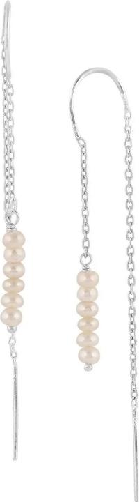 Immagine prodotto Protsaah Orecchini Pearls Galore Threader Argento (92,5 % di argento sterling riciclato e perle barocche di provenienza etica)