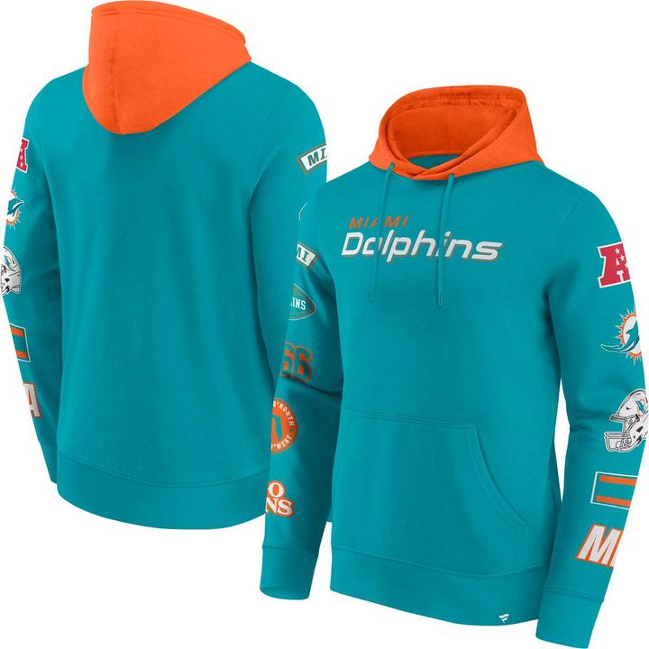 Immagine prodotto Fanatics Felpa con cappuccio Miami Dolphins NFL Sleeve Prints - 3XL (3XL)