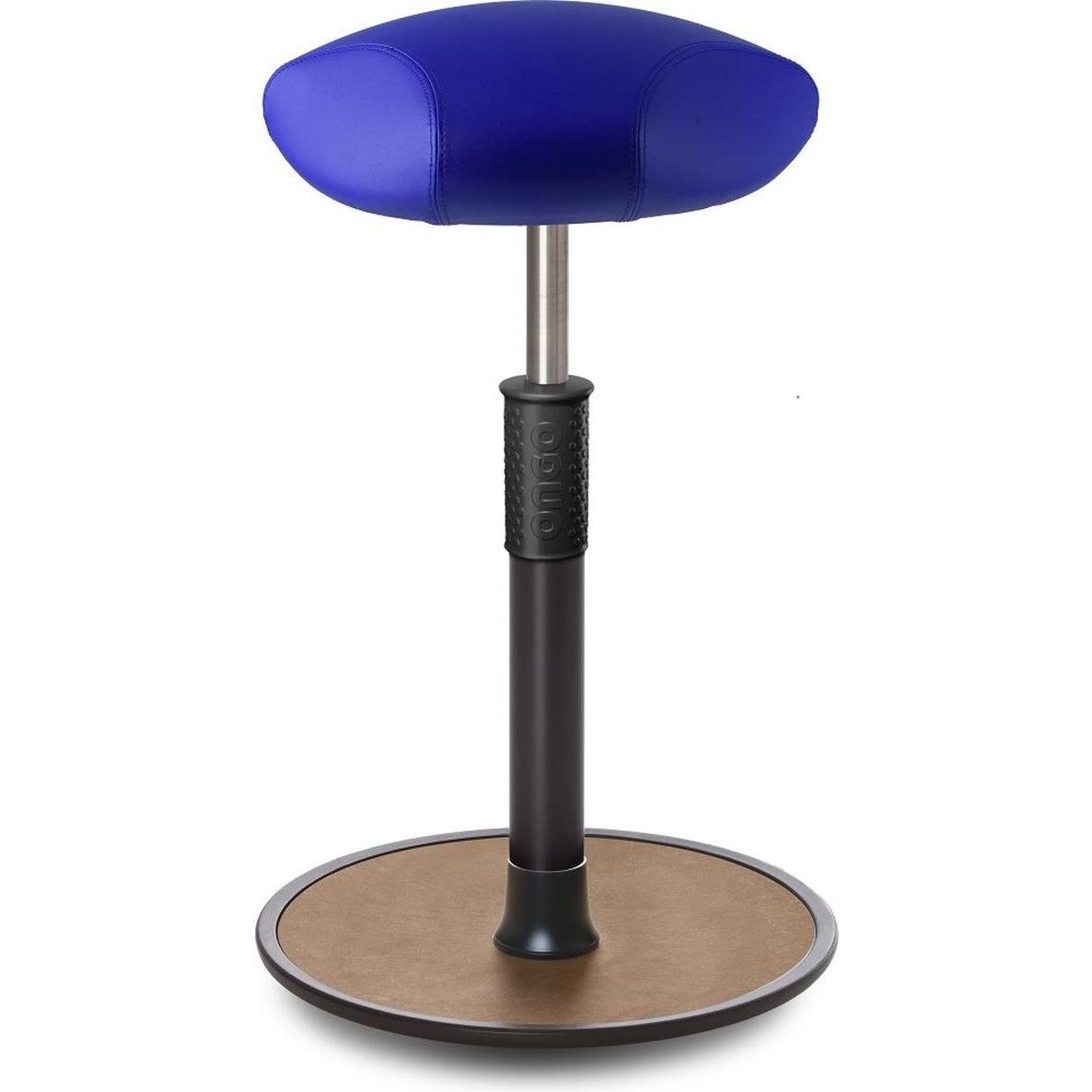 Ongo, Bürostuhl, Sitz- Stehhocker Free Tall Triangel skai Kunstleder blau schwarz /Natur