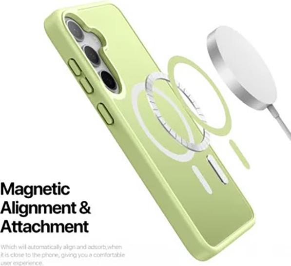 Actual product image Samsung Galaxy S25 Plus - Ducis Yind Series mit Magsafe in Limettengrün (Samsung Galaxy S25+)