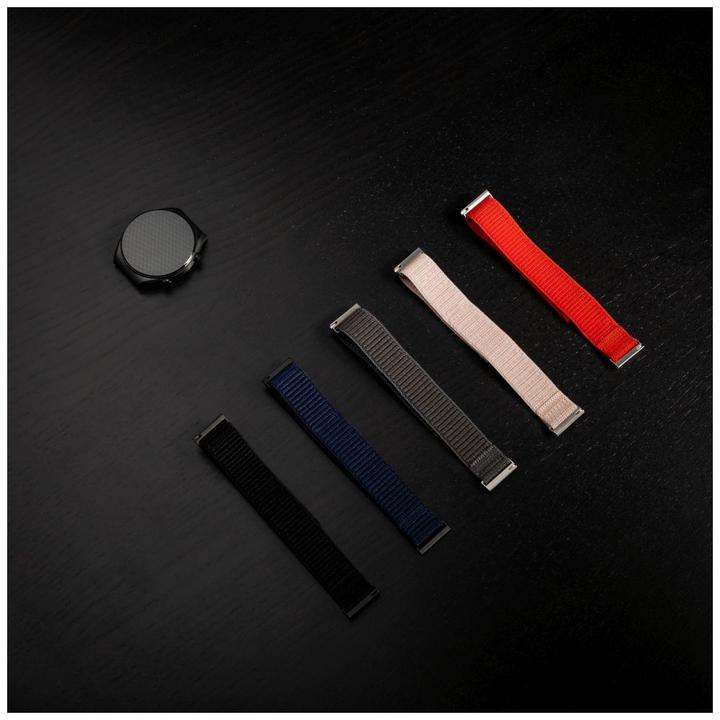 Actual product image Fixed Nylon Sporty watch strap with quick extraction for 22 mm smartwatch, rose gold Fixnst22mm-Rogd (22 mm, Nylon)