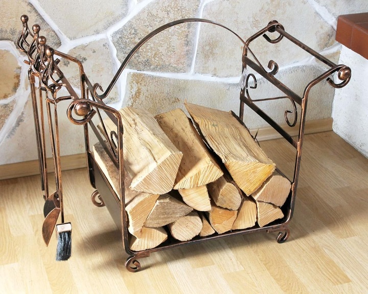 Produktbild DanDiBo Kaminholzregal mit Kaminbesteck
