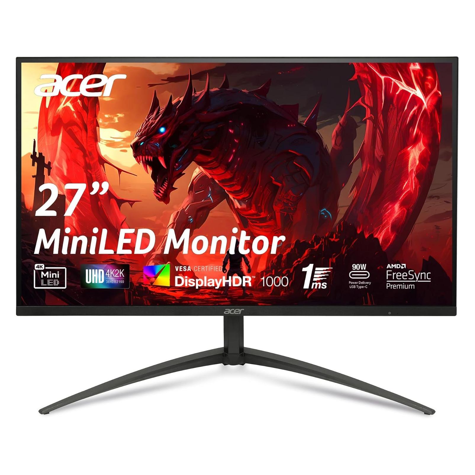 Acer Nitro XV275KP5biipruzx (3840 x 2160 Pixel, 27"), Monitor, Schwarz
