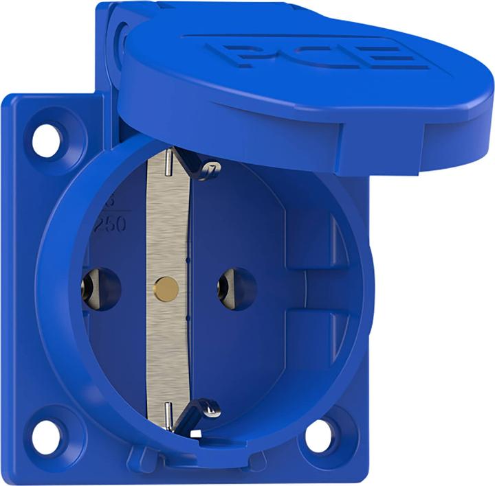 Actual product image PCE Socket outlet with earthing contact acc. to österr./deutsch. System 16A 3p 250V IP54 P-Nova+ (blue
