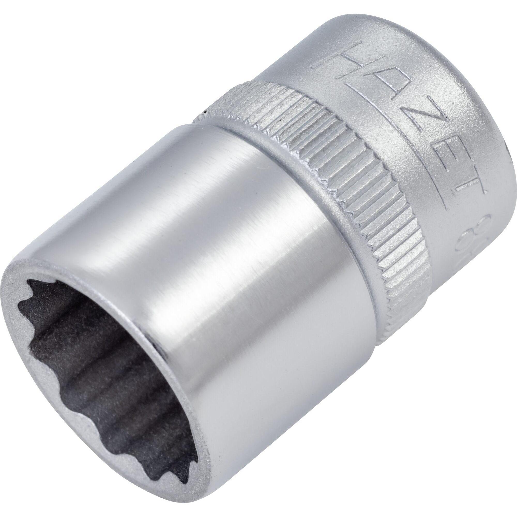Thumbnail - HAZET, Steckschlüssel + Stecknuss, Steckschlüsseleinsatz ∙ Doppelsechskant 880Z-13 ∙ Vierkant10 mm (3/8 Zoll) ∙ Aussen D...