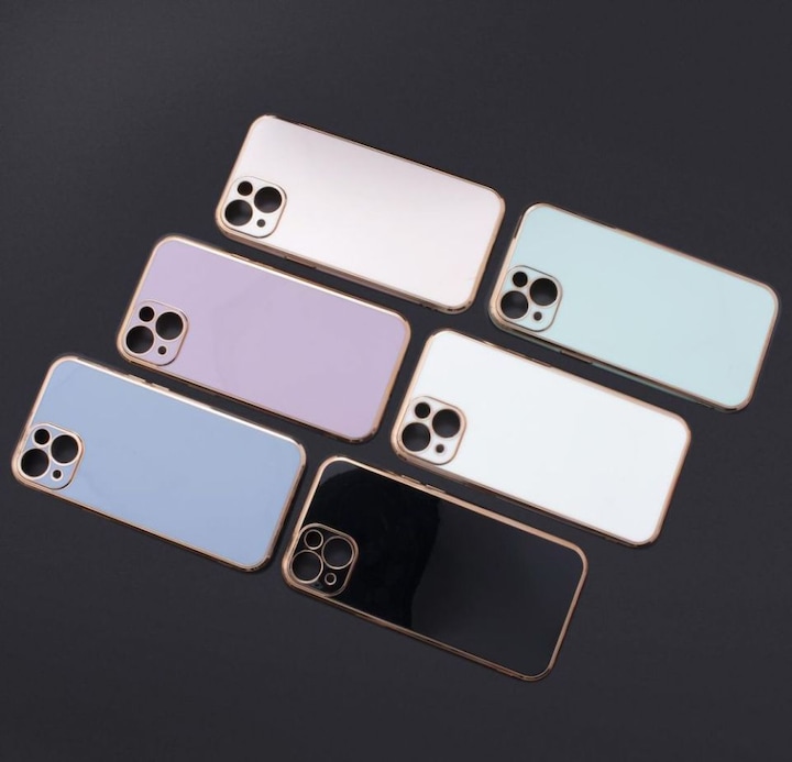 Produktbild Hurtel Lighting Color Case for Xiaomi Redmi Note 11 Pro gel cover with gold frame white (Xiaomi Redmi Note 11 Pro)