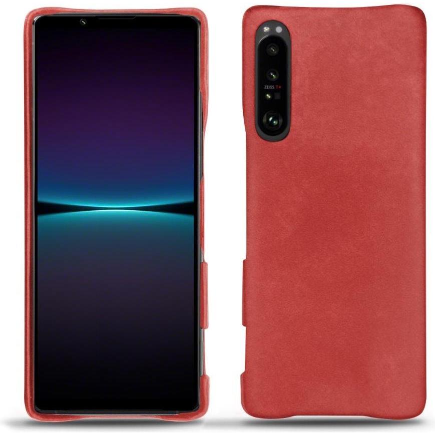 Noreve Lederschutzhülle (Sony Xperia 1 IV), Smartphone Hülle, Rot