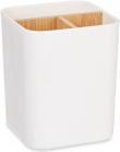 Actual product image Berilo square organizer 3 holes bamboo white