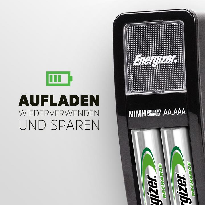 Actual product image Energizer Recharge Mini (2 pcs., AA, 2000 mAh, Battery + charger)