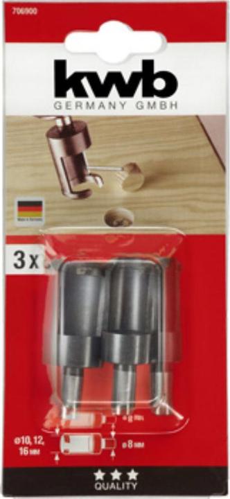 Actual product image kwb Tap set 3-pcs. (10 mm, 12 mm, 16 mm)