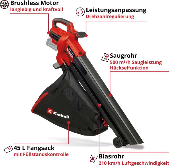 Productafbeelding Einhell Power X-Change Venturro (Oplaadbare batterij, Bladblazer, Bladzuiger, Vacuüm en ventilator)