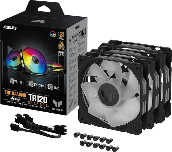 Actual product image ASUS TUF Gaming TR120 ARGB Reverse Blade 3IN1 (120 mm, 3 x)