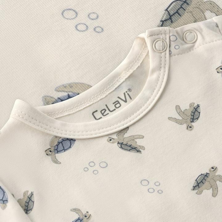 Produktbild CeLaVi Bambus Strampler kurzarm Turbulence (80)