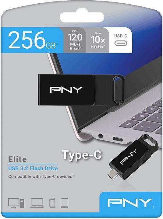 Image du produit PNY ELITE TYPE-C USB 3.2 256GB (256 Go, USB-C)