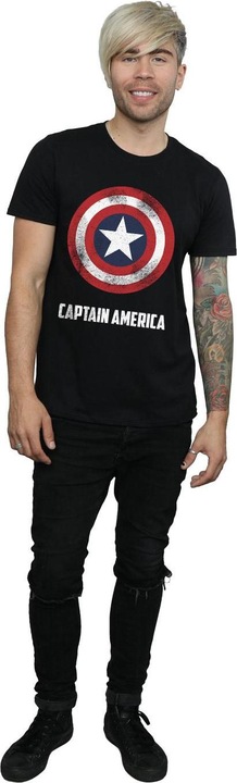 Immagine prodotto Maglietta Capitan America Shield Text Uomo (XL)