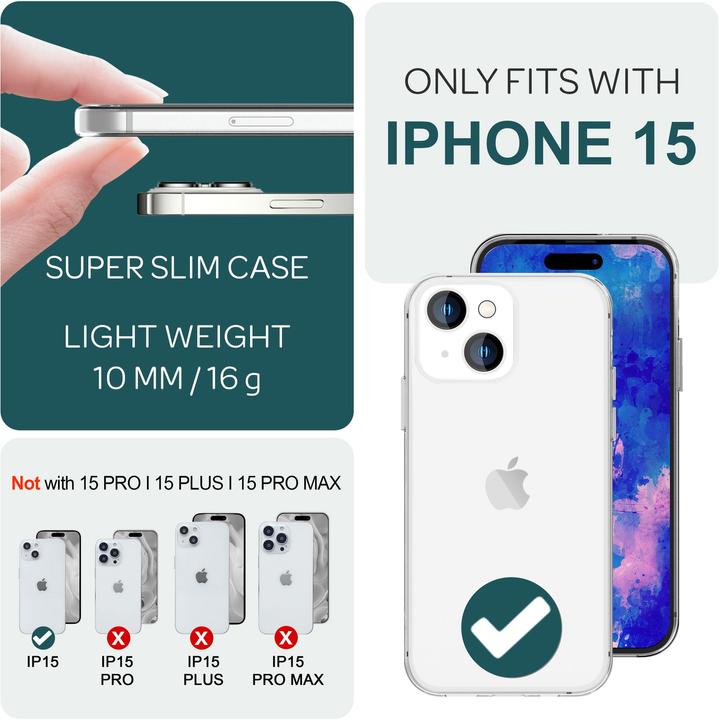 Produktbild Nalia Transparente Silikon Hülle (Apple iPhone 15)