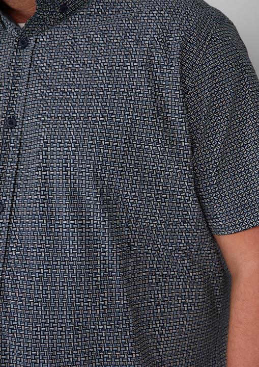 Immagine prodotto s.Oliver Hemd Regular Fit: Gemustertes Kurzarmhemd aus Baumwolle mit Button-Down-Kragen (4XL)