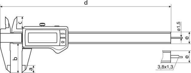 Productafbeelding Mahr Kilometer MarCal 16 ER dieptemeter rechthoekig (4 cm)