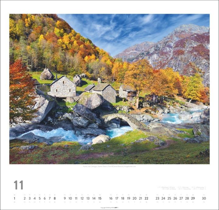 Produktbild Schweiz Kalender 2026 - Schönste Landschaften und Ansichten (48 x 46 cm, Harter Einband, Deutsch)
