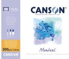 Actual product image Canson Watercolor block Montval (19 x 24 cm, Special ruling, Hardcover)