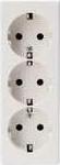 Actual product image Kopp 3gang protective contact socket surface-mounted standard Arctic white 100502000