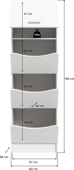 Actual product image Xonox Home Free (60 x 62 x 195 cm)