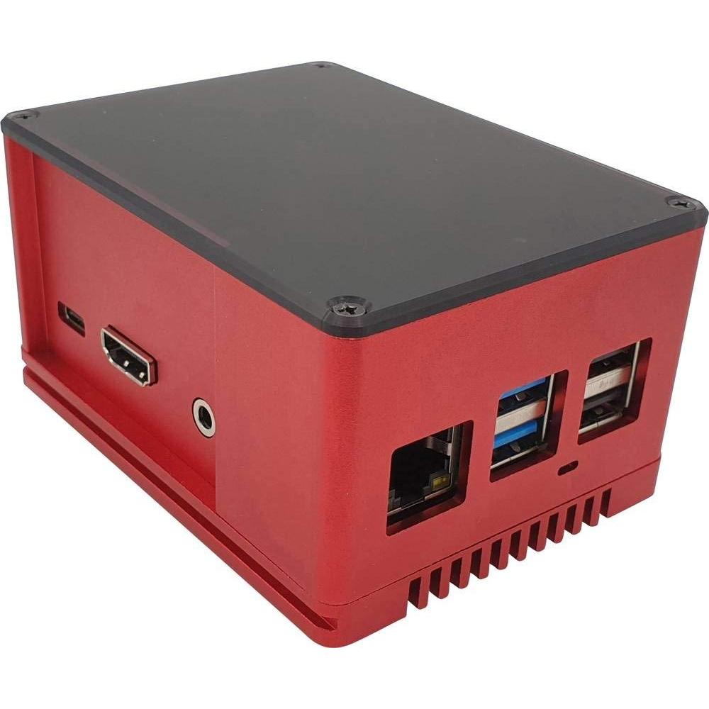 Allnet Rock Pi Aluminium Gehäuse ecoPI PRO HP rot, Entwicklungsboard + Kit