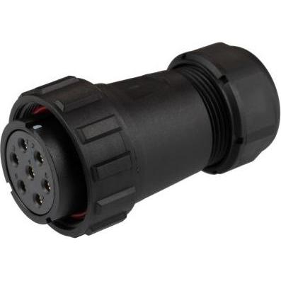 Rs Pro Rundsteckverbinder Buchse 7-polig / 25.0A Kabelmontage, Schraubanschluss IP68, Elektronikkabel + Stecker