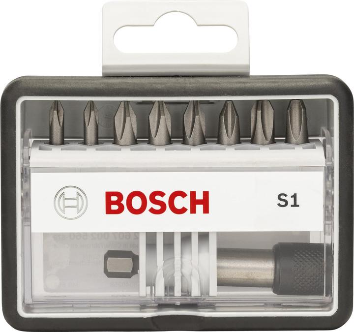 Produktbild Bosch Professional Zubehör 8+1-tlg. Schrauberbit-Set, Robust Line, S PH, Extra Hard-Ausführung (Kreuz Phillips PH M1, Kreuz Phillips PH M2, Kreuz Phillips PH M3)