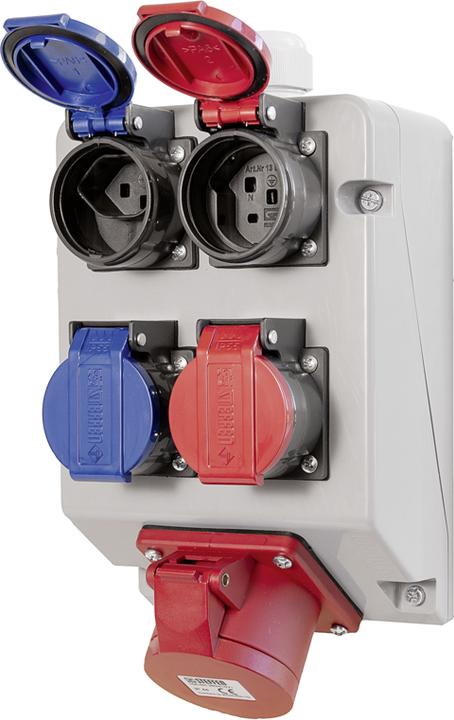 Produktbild Steffen Steckdosenverteiler (5 x, Typ 25, CEE 16/5, Typ 23, CEE 32/5)