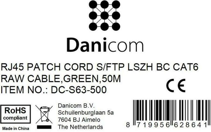 Produktbild Dsit CAT 6 Netzwerkkabel LSOH (S/FTP, CAT6, 50 m)