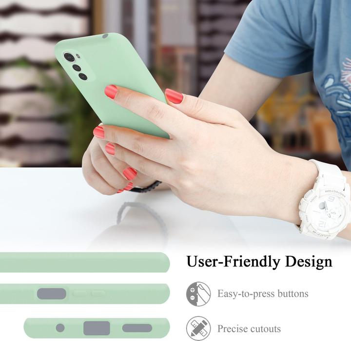 Actual product image Cadorabo TPU Liquid Silicone Case Cover for Motorola MOTO E32 4G / E32S (Motorola Moto E32s)