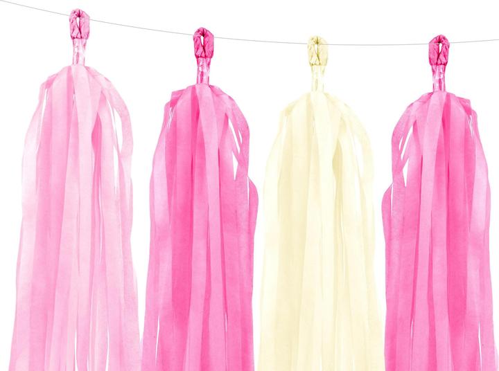 Actual product image Partydeco Garland tassels 1.5 m, Pink (12 pcs.)