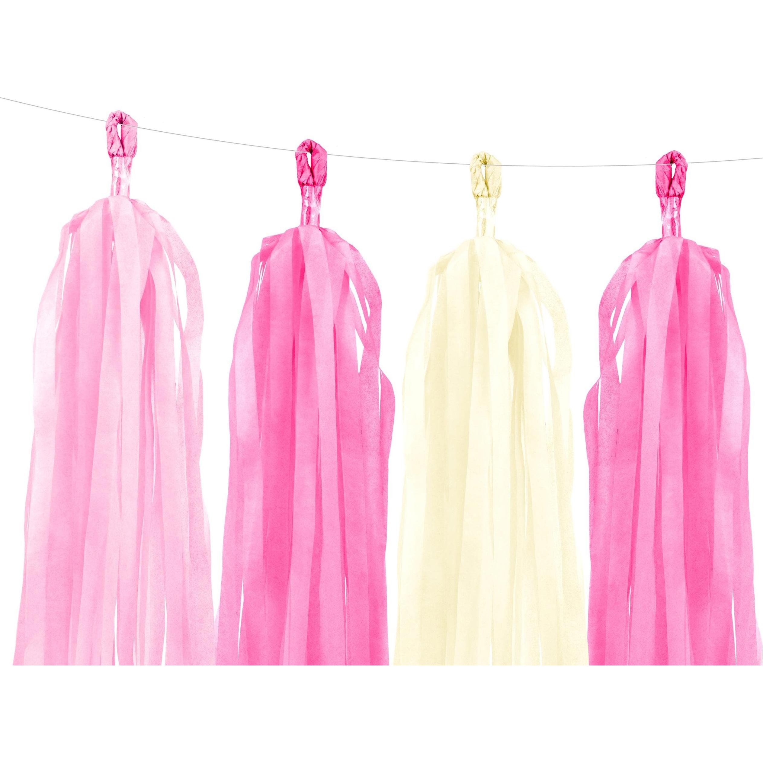 Partydeco Girlande Quasten 1.5 m, Rosa