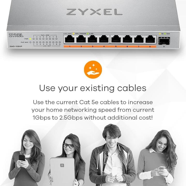 Produktbild Zyxel XMG-108HP (9 Ports)