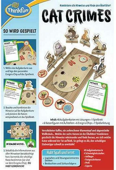 Produktbild Thinkfun Cat Crimes (Deutsch, 1 Spieler)