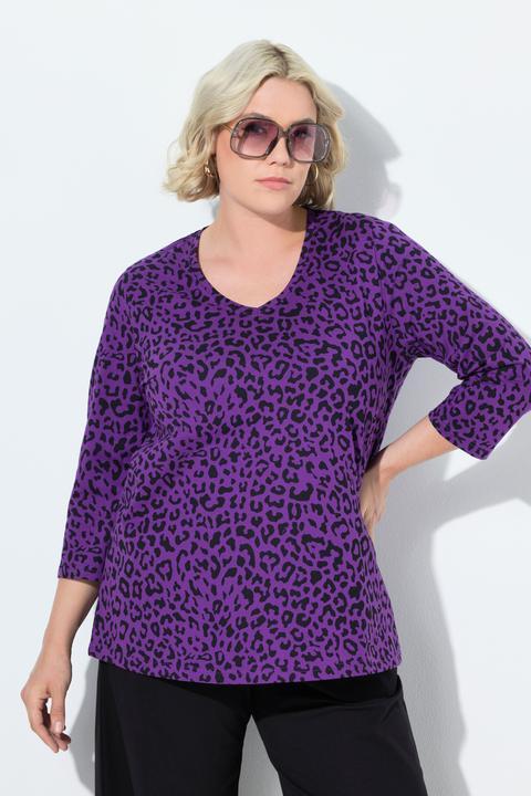 Produktbild Ulla Popken T-Shirt, A-Linie, V-Ausschnitt, 3/4-Arm (50, 52)