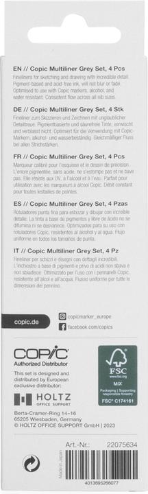 Immagine prodotto Copic Multiliner (Grigio caldo, Grigio freddo, 4 x)
