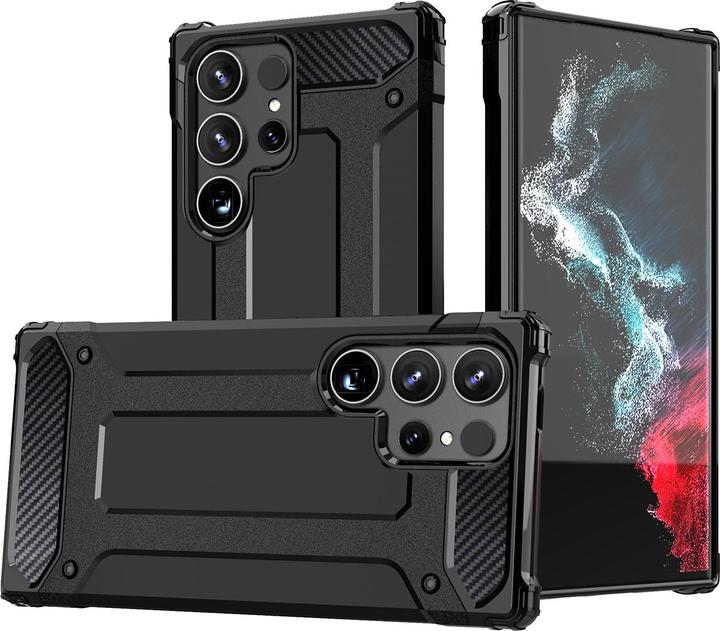 Produktbild Hurtel Hybrid Armor Case für Xiaomi Redmi Note 14 Pro+ 5G - Schwarz (Xiaomi Redmi Note 14 Pro+ 5G)