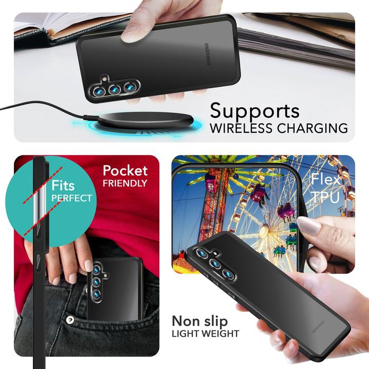 Immagine prodotto Nalia Copertura ibrida semitrasparente con cornice protettiva (Samsung Galaxy S24)