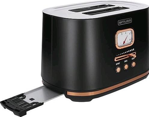 Produktbild Muse MS130 BC Edelstahl Toaster schwarz