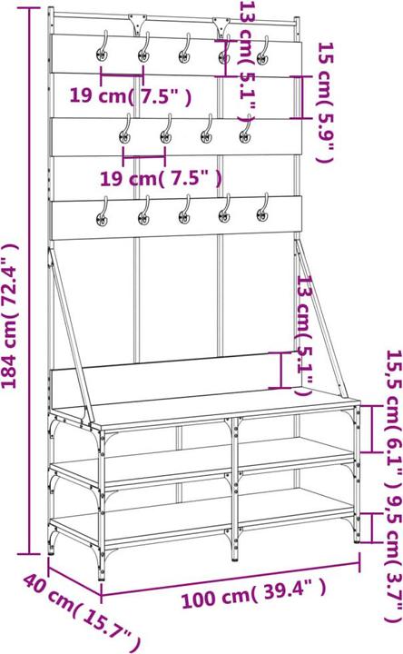 Image du produit vidaXL Kleiderständer