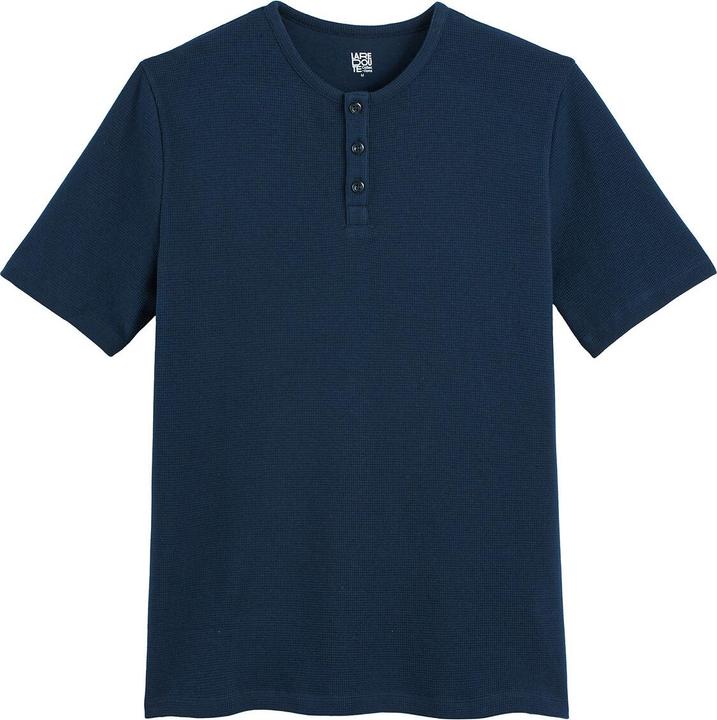 Actual product image La Redoute Collections T-shirt top with a round neckline and small button placket (XL)