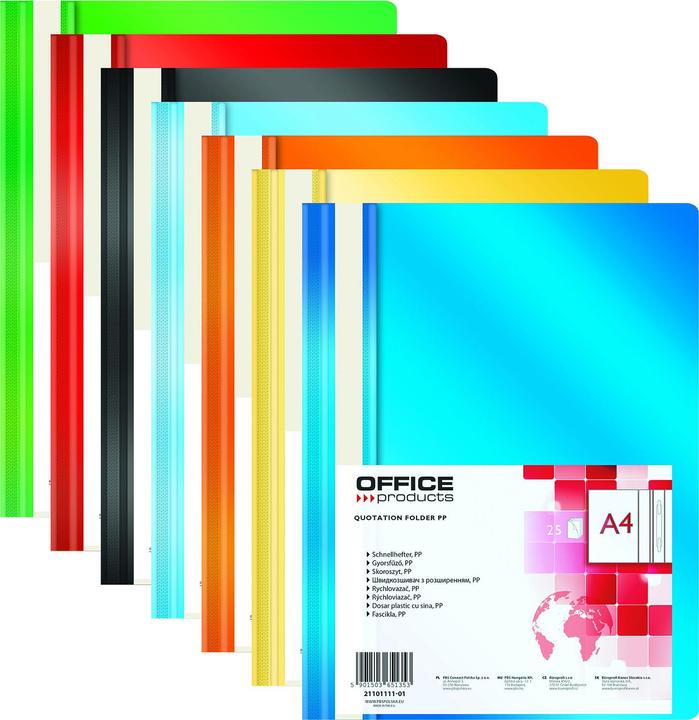 Produktbild Office Products Reportmappe, pp, a4, weich, 100/170 mikron, blau (A4, 1x)