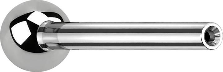 Actual product image Star Piercing Threadless barbell bar silver with ball (Titanium, without brass)