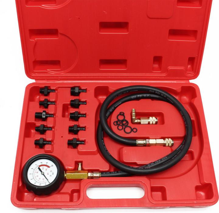 Produktbild Wiltec Öldruckprüfer 12teilig 0-10bar Öldruckmesser Öldrucktester Motoröl